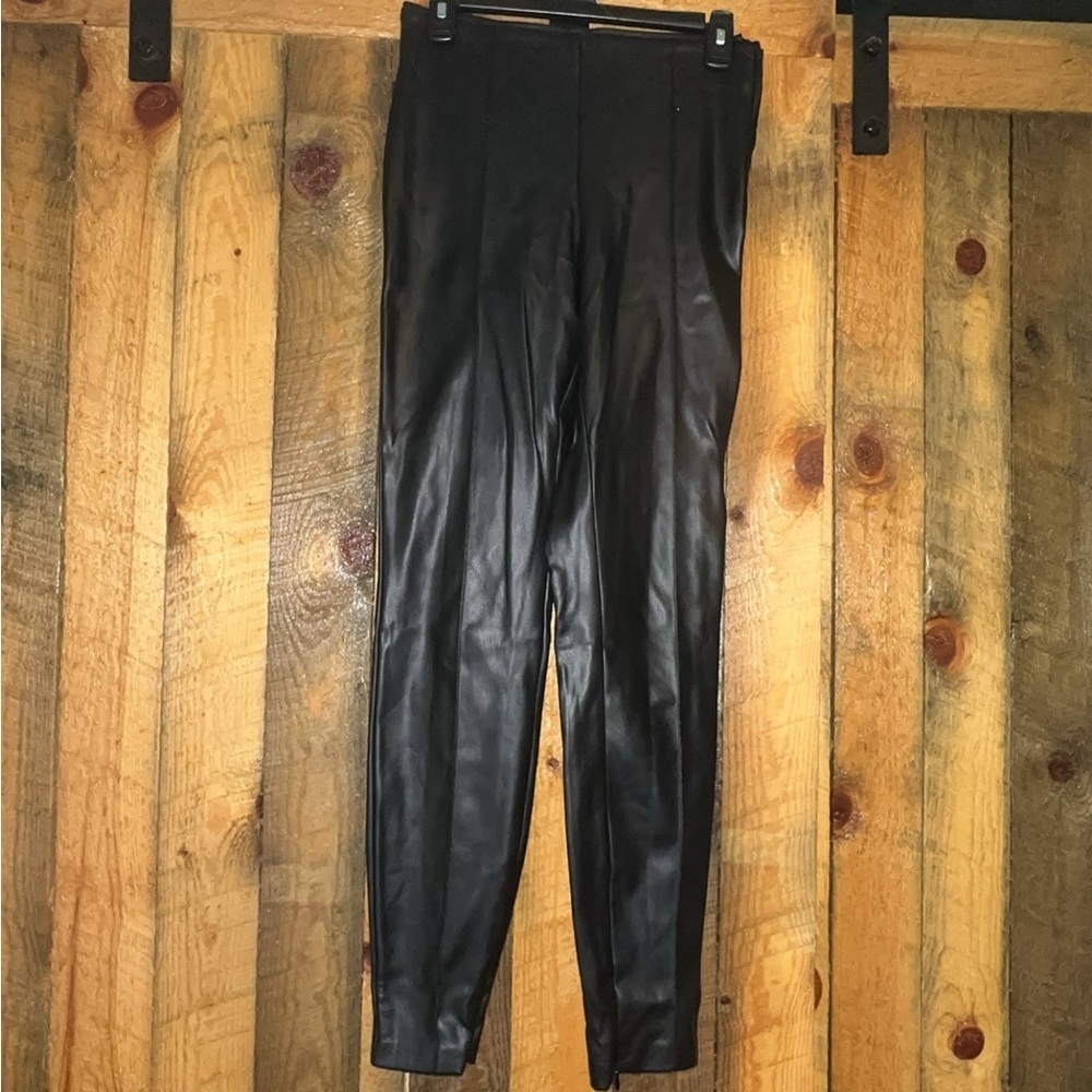 Zara high rise skinny pants faux leather